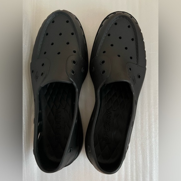 Sperry Top Sider Mens Black Float Boat Shoes Ventilated MS9 Casual Outdoor WS11 - Picture 2 of 16